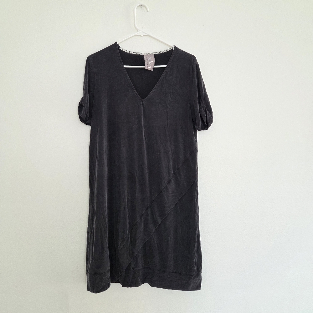 Dolan Left Coast Collection For Anthropologie Black V-Neck Mini Dress Size Small